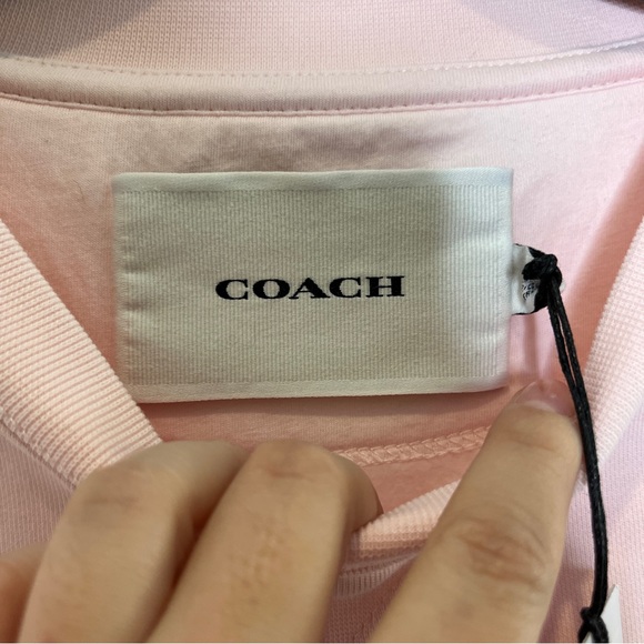 Coach pink skiing motif sweater sweatshirt style size XXL NWT - Picture 9 of 9